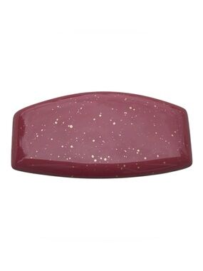 Vintage Mauritius Rectangle Dark Dusty Rose Gold Fleck Hair Clip Barrette